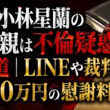 小林星蘭の母親は不倫疑惑が報道｜LINEや裁判と150万円の慰謝料