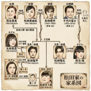 松田優作 家系図で見る松田優作の家族全体像
